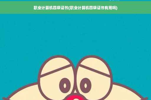 职业计算机四级证书(职业计算机四级证书有用吗)