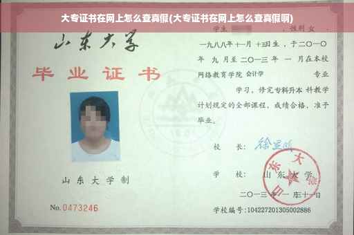 大专证书在网上怎么查真假(大专证书在网上怎么查真假啊)