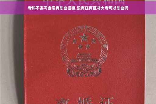 专科不实习会没有毕业证嘛,没有任何证书大专可以毕业吗