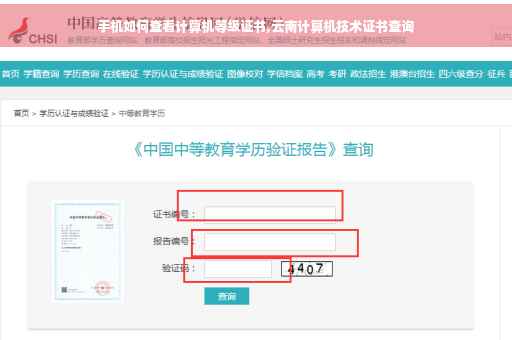 手机如何查看计算机等级证书,云南计算机技术证书查询