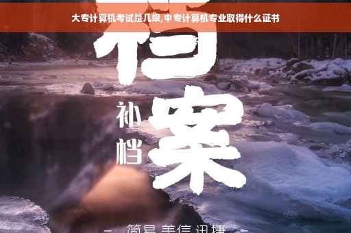 大专计算机考试是几级,中专计算机专业取得什么证书