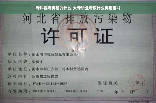 专科要考英语的什么,大专毕业考取什么英语证书