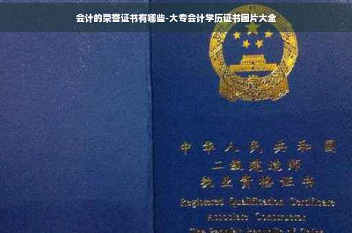 会计的荣誉证书有哪些-大专会计学历证书图片大全