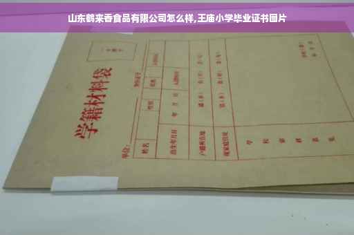 山东鹤来香食品有限公司怎么样,王庙小学毕业证书图片