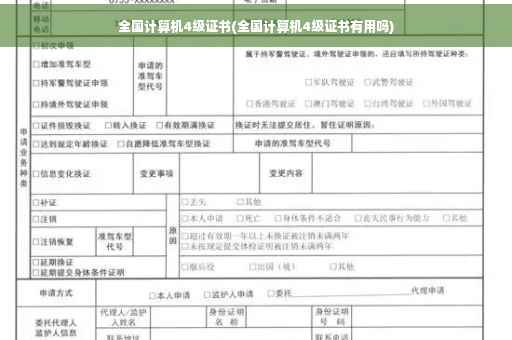 全国计算机4级证书(全国计算机4级证书有用吗)