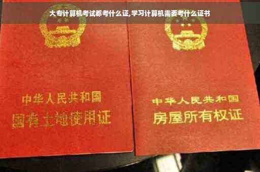 大专计算机考试都考什么证,学习计算机需要考什么证书