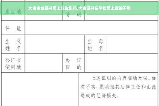 大专专业证书网上能查到吗,大专证书在学信网上查询不到