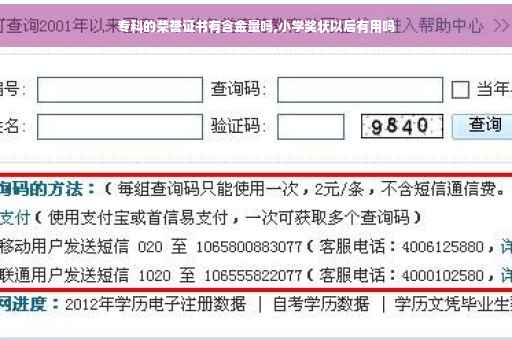 专科的荣誉证书有含金量吗,小学奖状以后有用吗