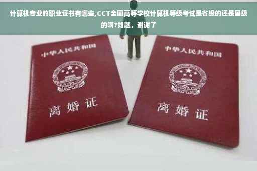 计算机专业的职业证书有哪些,CCT全国高等学校计算机等级考试是省级的还是国级的啊?如题，谢谢了