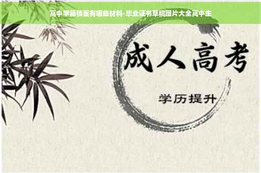 高中学籍档案有哪些材料-毕业证书草稿图片大全高中生