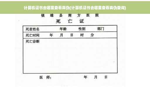 计算机证书去哪里查看真伪(计算机证书去哪里查看真伪查询)