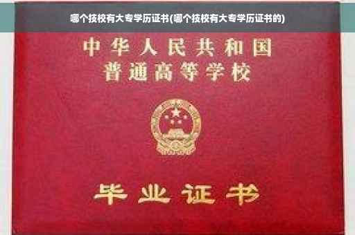 哪个技校有大专学历证书(哪个技校有大专学历证书的)
