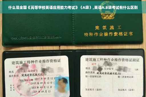 什么是全国《高等学校英语应用能力考试》（A级）,英语A.B级考试有什么区别