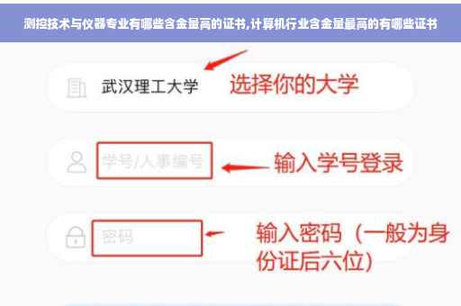 测控技术与仪器专业有哪些含金量高的证书,计算机行业含金量最高的有哪些证书