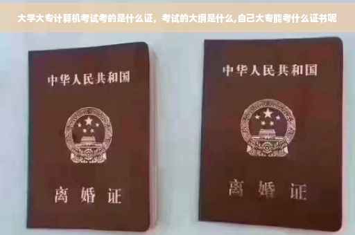 大学大专计算机考试考的是什么证，考试的大纲是什么,自己大专能考什么证书呢