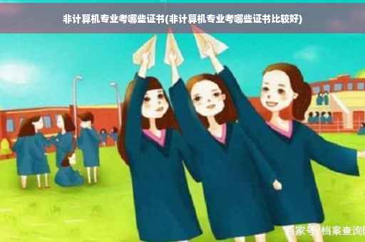 非计算机专业考哪些证书(非计算机专业考哪些证书比较好)