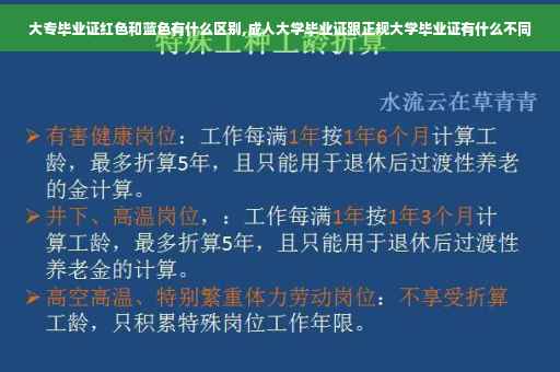 大专毕业证红色和蓝色有什么区别,成人大学毕业证跟正规大学毕业证有什么不同