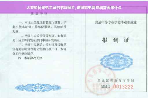 大专如何考电工证书书籍图片,进国家电网专科需要考什么