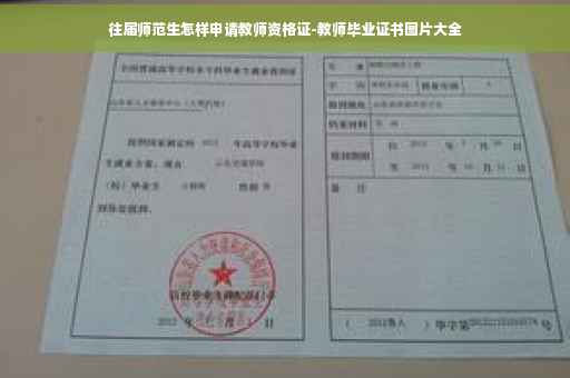 往届师范生怎样申请教师资格证-教师毕业证书图片大全