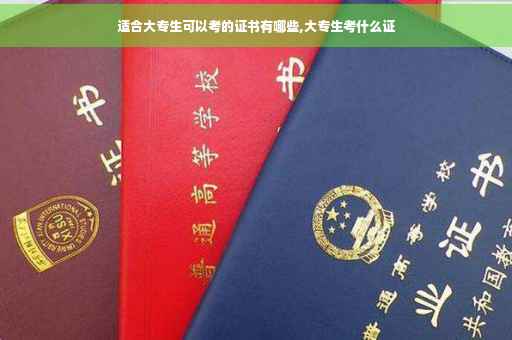 适合大专生可以考的证书有哪些,大专生考什么证