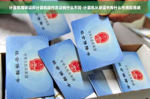 计算机等级证和计算机操作员证有什么不同-计算机从业证书有什么作用和用途