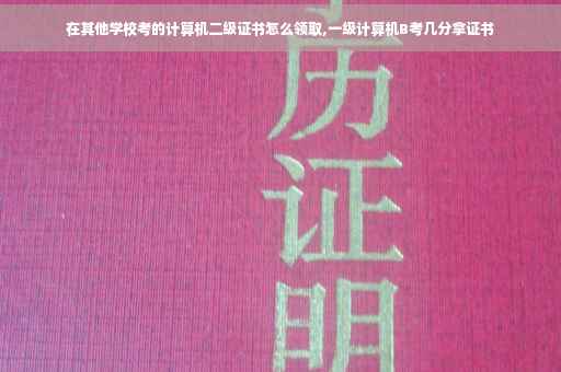 在其他学校考的计算机二级证书怎么领取,一级计算机B考几分拿证书