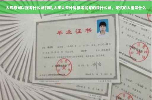 大专都可以报考什么证书呢,大学大专计算机考试考的是什么证，考试的大纲是什么