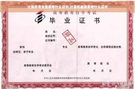 计算机专业需要考什么证书,计算机编程要考什么证书