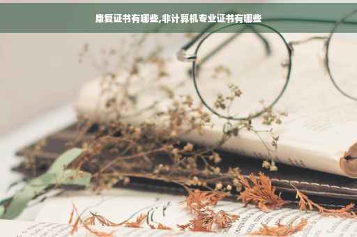 康复证书有哪些,非计算机专业证书有哪些