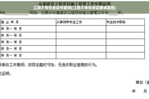 江西大专毕业证书查询(江西大专毕业证查询系统)