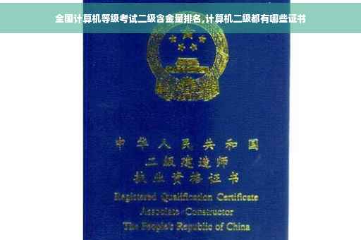全国计算机等级考试二级含金量排名,计算机二级都有哪些证书