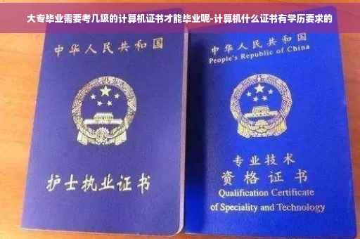 大专毕业需要考几级的计算机证书才能毕业呢-计算机什么证书有学历要求的