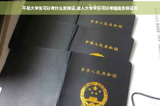 不是大学生可以考什么资格证,成人大专学历可以考哪些资格证书