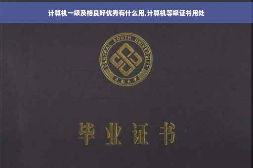 计算机一级及格良好优秀有什么用,计算机等级证书用处