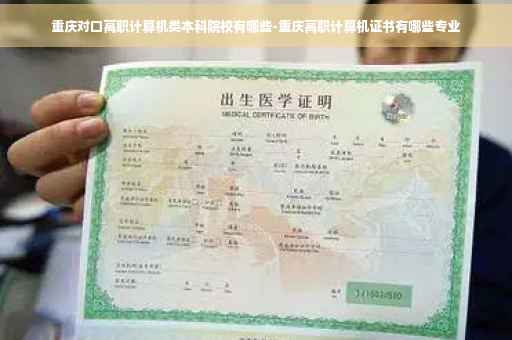 重庆对口高职计算机类本科院校有哪些-重庆高职计算机证书有哪些专业