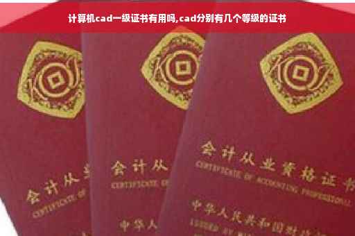 计算机cad一级证书有用吗,cad分别有几个等级的证书