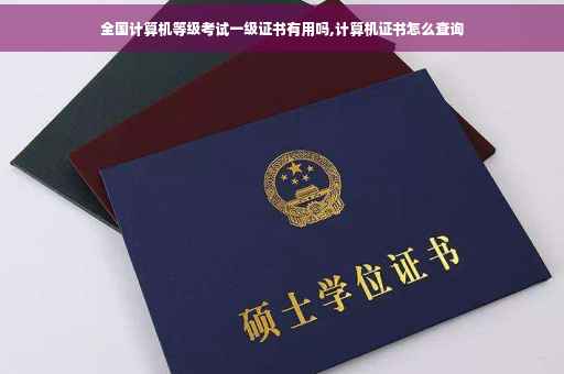 全国计算机等级考试一级证书有用吗,计算机证书怎么查询 全国计算机等级考试一级证书有用吗,计算机证书怎么查询