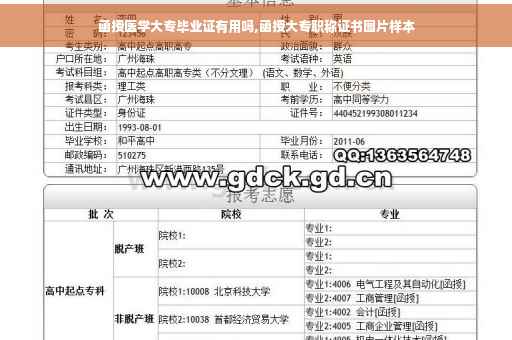 函授医学大专毕业证有用吗,函授大专职称证书图片样本