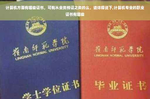 计算机方面有哪些证书，可有从业资格证之类的么，请详细说下,计算机专业的职业证书有哪些