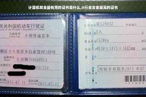 计算机就业最有用的证书是什么,it行业含金量高的证书