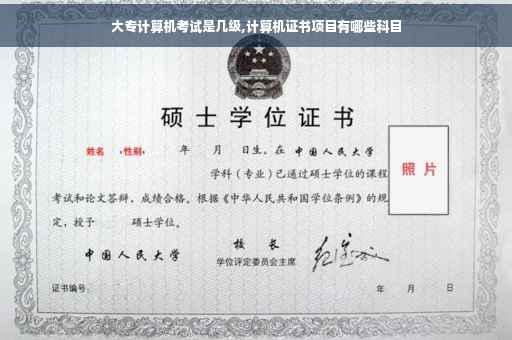 大专计算机考试是几级,计算机证书项目有哪些科目
