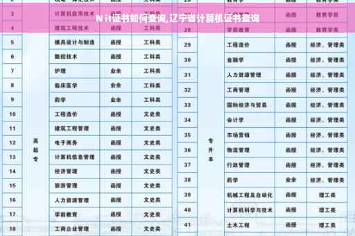 N it证书如何查询,辽宁省计算机证书查询 N it证书如何查询,辽宁省计算机证书查询