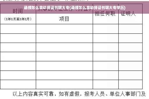 函授怎么拿幼师证书呢大专(函授怎么拿幼师证书呢大专学历)