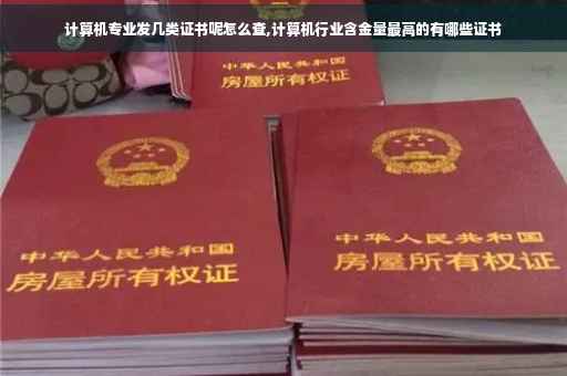 计算机专业发几类证书呢怎么查,计算机行业含金量最高的有哪些证书
