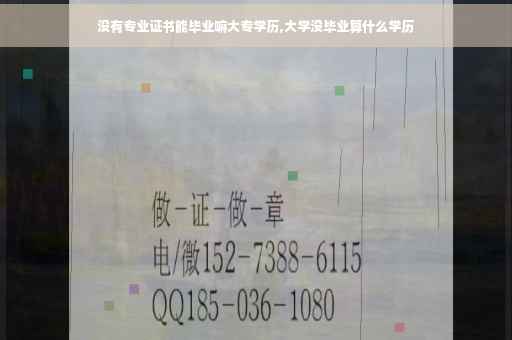 没有专业证书能毕业嘛大专学历,大学没毕业算什么学历