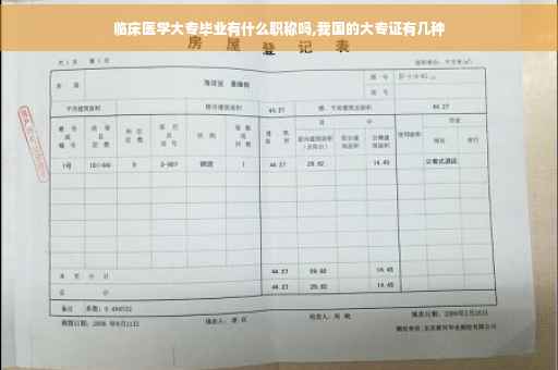 临床医学大专毕业有什么职称吗,我国的大专证有几种