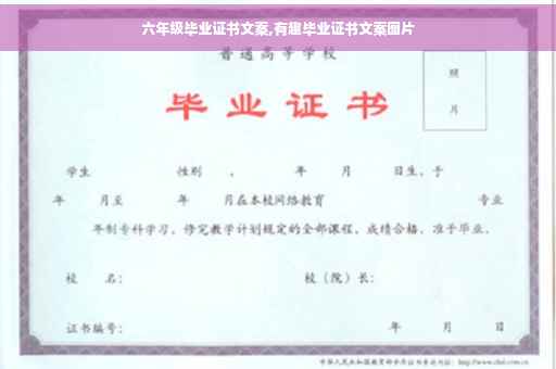 六年级毕业证书文案,有趣毕业证书文案图片
