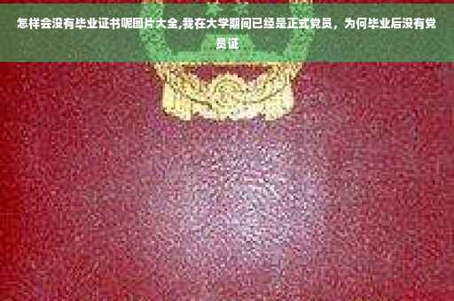 怎样会没有毕业证书呢图片大全,我在大学期间已经是正式党员，为何毕业后没有党员证