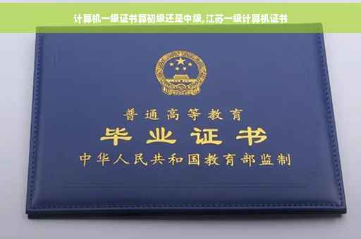 计算机一级证书算初级还是中级,江苏一级计算机证书