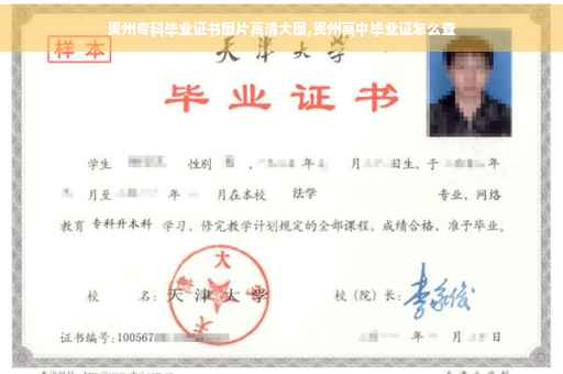 贵州专科毕业证书图片高清大图,贵州高中毕业证怎么查